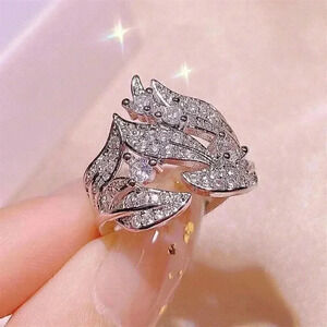 New 925 Silver White Sapphire Ring